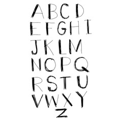 Hand drawn alphabet Handwriting lettering Calligraphy font icon sign symbol design