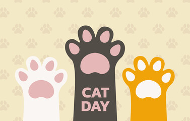 World Cat Day concept.International Cat Day. Holiday concept. Template for background, Web banner, card, poster