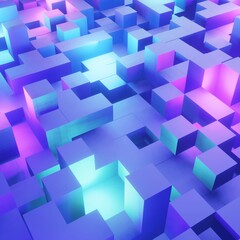 ブロック　3D 　背景