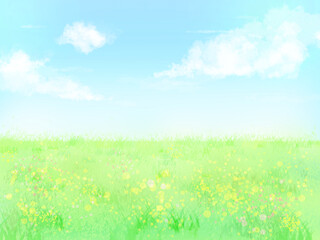 青空と草原（ヨコ）