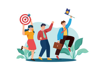 Head Illustration concept. Flat illustration isolated on white background