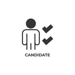candidate vector icon. filled flat sign for mobile concept and web design. Symbol, logo illustration. Vector graphics