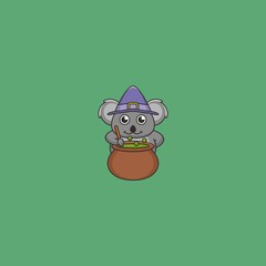 Cute Koala Mascot Logo Illustration
