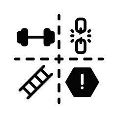 Black solid icon for Swot