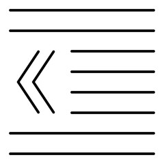 left indent line icon