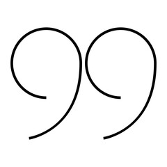 quotation mark line icon