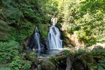 Part of the Triberg waterfalls. The highest waterfalls in Germany. Long exposure