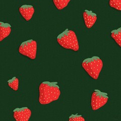 strawberry pattern art