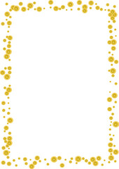 Bright Fruit Background White Vector. Lemon Piece Decoration. Juicy Juice Citrus. Yellow Dessert Pattern.