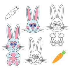 Cute bunny designs bundle.