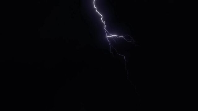 Realistic arctic lightning on black background.