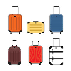 Types of luggage for banners about holidays
