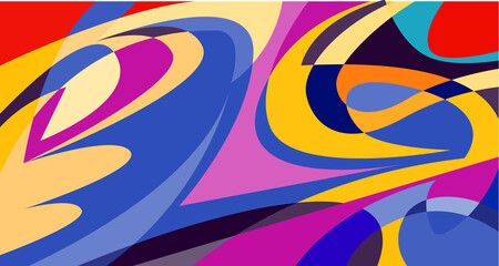 Obraz premium Abstract liquid shape. Fluid geometric design. Isolated gradient waves with geometric lines, dots, batik Indonesia pattern. Vector illustration.