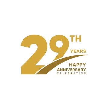 29th year anniversary design template. vector template illustration