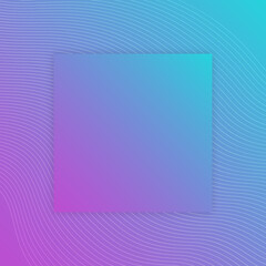 color gradient background template with square place for text. abstract gradient square template for social media posting, promo business banners and posters. pink and blue color overflowing gradient.