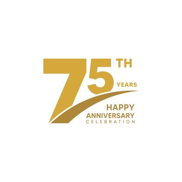 75th year anniversary design template. vector template illustration