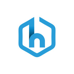 hexagon letter h logo design