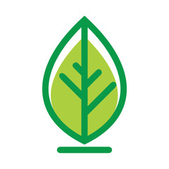 modern green leaf tree logo design