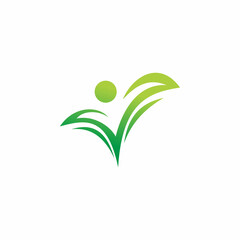 green healthy people logo design