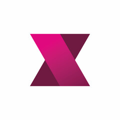 square letter x logo design