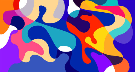Abstract liquid shape. Fluid geometric design. Isolated gradient waves with geometric lines, dots, batik Indonesia pattern. Vector illustration.