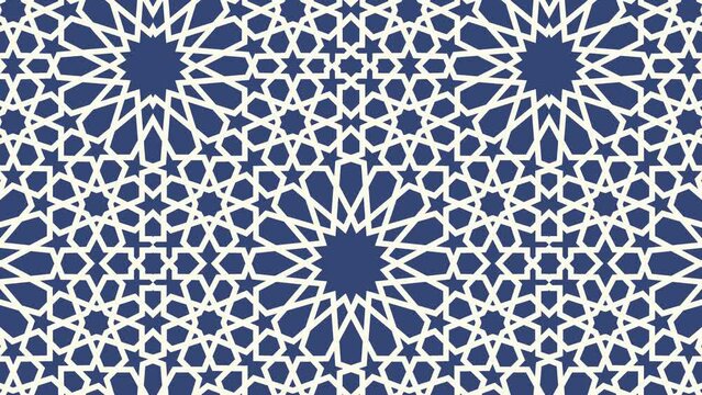 Seamless pattern 4k loop wallpaper design. Ramadan kareem background. Eid mubarak islamic design.