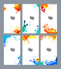 Trendy vector backgrounds template for social media stories. Editable design for advertising of splash paint