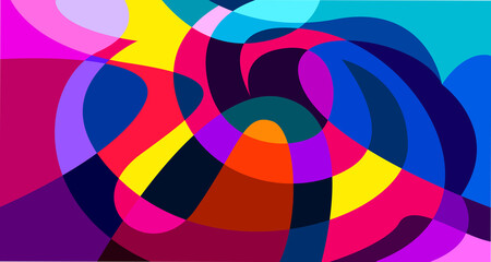 Obraz premium Abstract liquid shape. Fluid geometric design. Isolated gradient waves with geometric lines, dots, batik Indonesia pattern. Vector illustration.