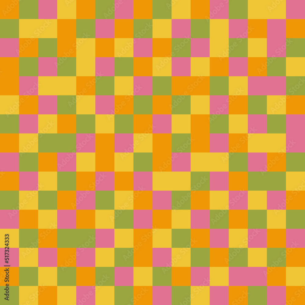 Poster Pixel pattern colorful. Old game texture for walls. Game pixel texture colorful.