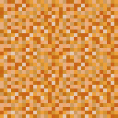 Pixel pattern orange. Old game texture for walls. Game pixel texture orange.