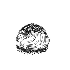 Pismaniye, Turkish cotton candy line icon, traditional gourmet dessert from Turkey