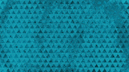 blue turquoise - dirty textured triangle - polka dot background pattern