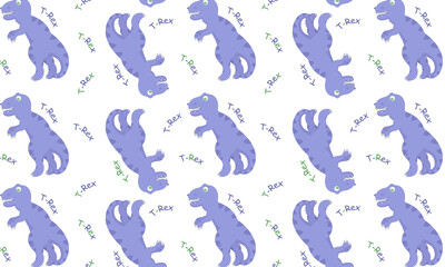Seamless pattern with a picture of a Tyrannosaurus. Fabric print, backdrop, wallpaper