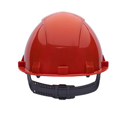 construction helmet isolate on a white background rear view.