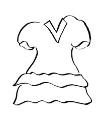 Baby fashion dress, baby girls clothing, sketch clothing for summer holidays.
