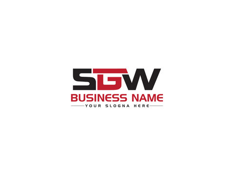 Monogram SGW Logo Icon, Colorful SG s g w Logo Letter Vector Image With Three Alphabet Letter Business Symbol For You