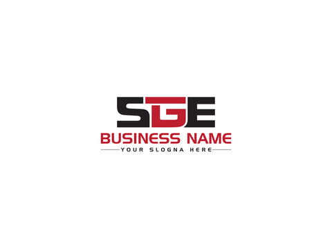 Monogram SGE Logo Icon, Colorful SG s g e Logo Letter Vector Image With Three Alphabet Letter Business Symbol For You