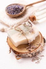 Handmade natural soap with herbal.