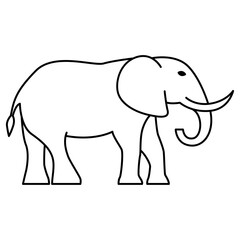 Elephant Icon Vector Design Template.