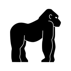 Obraz premium Gorilla Icon Vector Design Template.