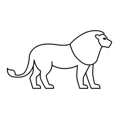 Lion Icon Vector Design Template.
