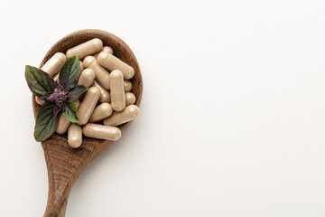 Alternative Medicine. Dietary supplements, vitamins and minerals for vegans and vegetarians.