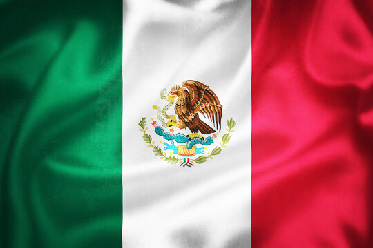 Grunge 3D illustration of Mexico flag