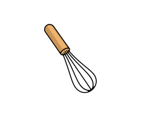 Whisk for mixing and whisking, beater mixer, whisker, logo design. Beater, bakery, pastry shop and cake shop, vector design and illustration