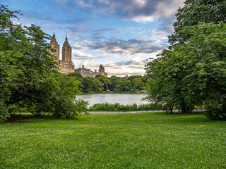 Central Park, New York City at the lake