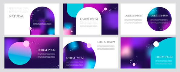 Set of abstract web banners templates. Presentation. Modern minimalist design. Space explore. Horizontal banners. EPS 10