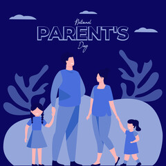 National Parents Day Vector Illustration
