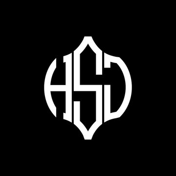 HSJ letter logo. HSJ best black background vector image. HSJ Monogram logo design for entrepreneur and business.
