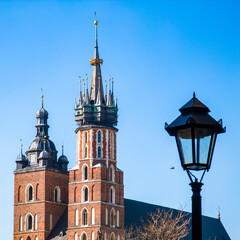 Obraz premium Saint Mary’s Basilica. Brick Gothic church in Krakow, Poland.