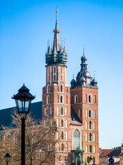 Obraz premium Saint Mary’s Basilica. Brick Gothic church in Krakow, Poland.